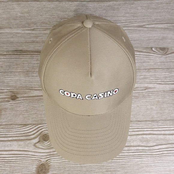 NEW! COPA CASINO ONE SIZE BEIGE ADJUSTABLE SNAPBACK BASEBALL HATE CAP - Picture 3 of 8